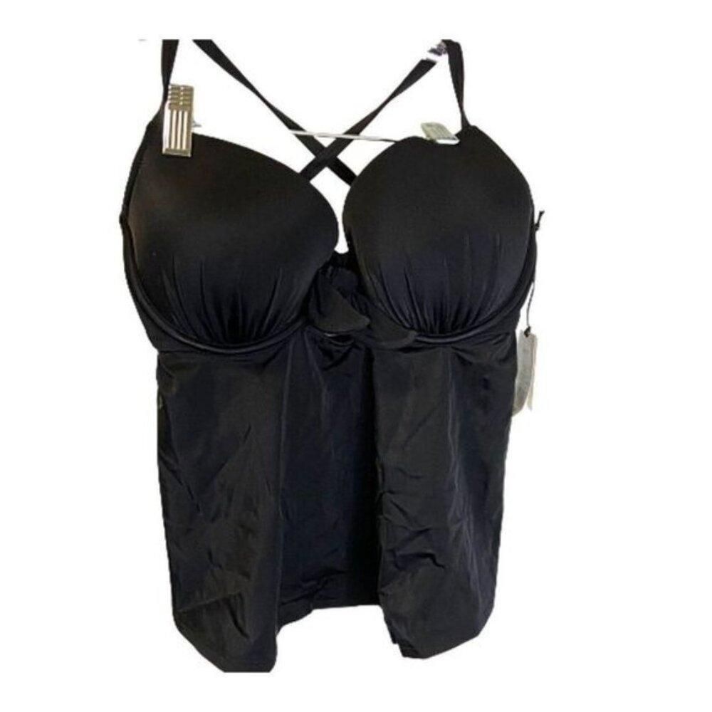 Women's Sweetheart Neckline Underwire Bra Tankini‎ Bathing Suit Top NWT